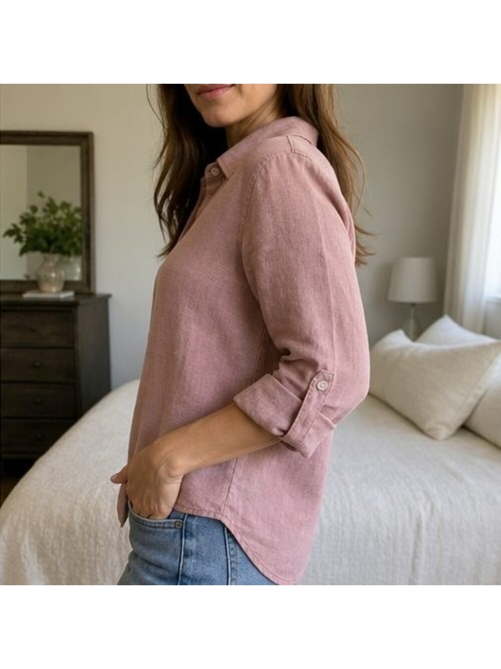 Rust Peplum Top - Picture 3 of 6